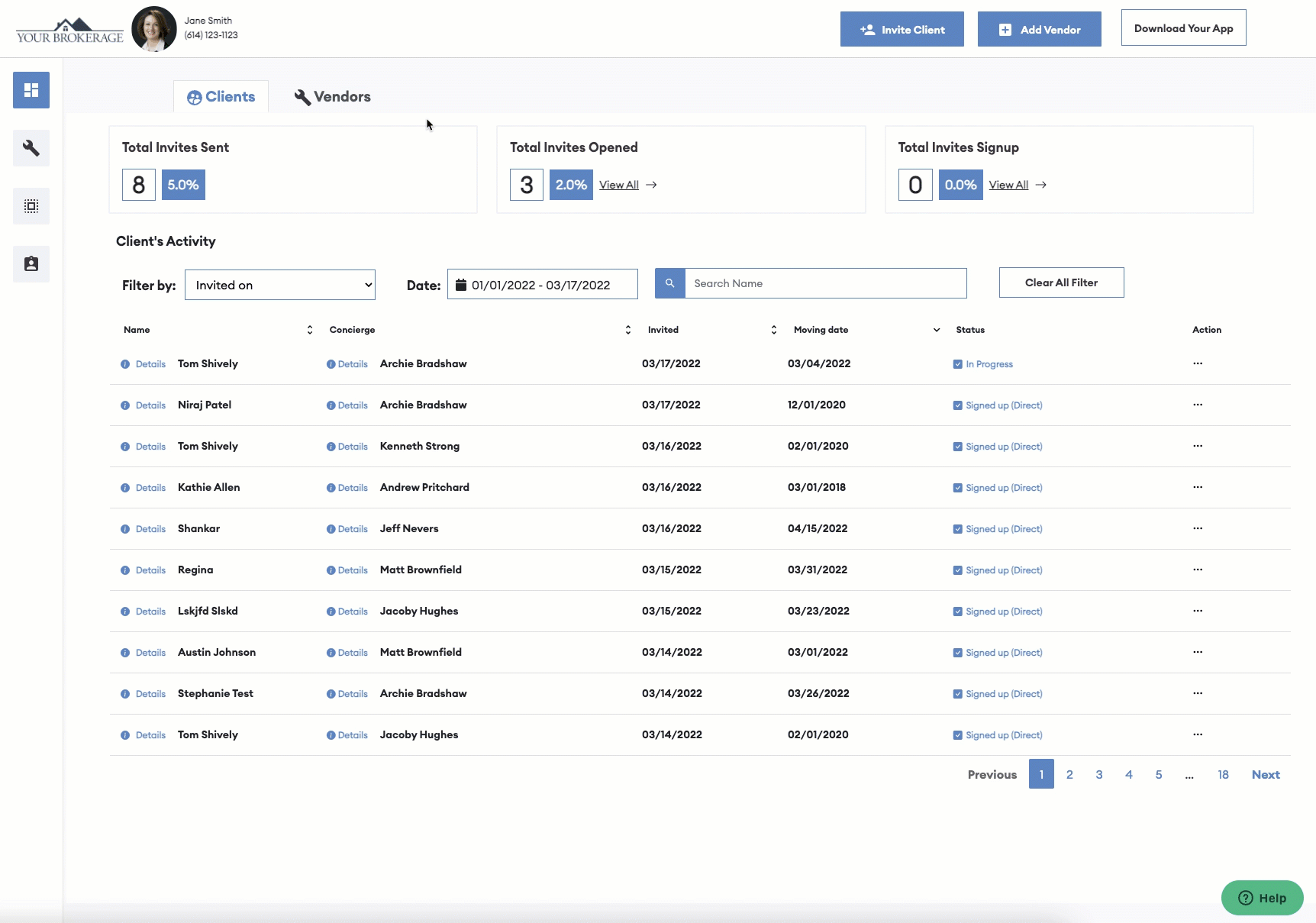 Invite a Client – MoveEasy